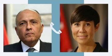 وزير الخارجية يتلقى اتصالًا هاتفيًا من وزيرة خارجية النرويج