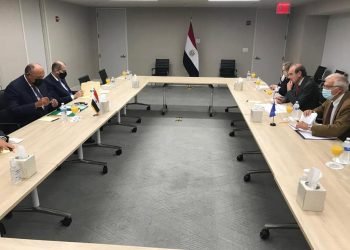 شكري يلتقي بالممثل الأعلى للشئون الخارجية والسياسة الأمنية للاتحاد الأوروبي