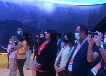 وزيرة الثقافة فى زيارة الجناح المصري بمعرض إكسبو دبي