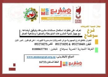 محافظ سوهاج : تشكيل لجنة لتوفيق أوضاع المشروعات المتوسطة والصغيرة والمتناهية الصغر