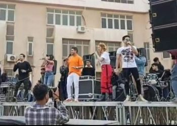 بالصور حفل غنائي بجامعه حلوان