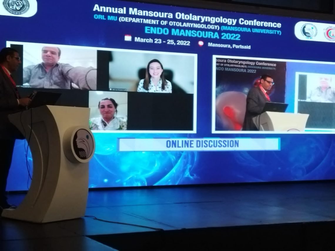 مؤتمر قسم الأنف والأذن بجامعة المنصورة يناقش تاثيرات وطرق العلاج لمرضى COVID-19