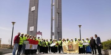 وحدة التطوع جامعةحلوان تشارك في حملة حياه كريمة