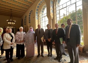 مؤتمر صحفى بالجامعة العربية للاعلان عن تحضيرات المنتدى الزراعى العربى بحضور امين عام اتحاد قيادات المرأة العربية