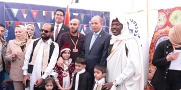 افتتاح " الخيمة التراثية" بإحتفالية يوم الشعوب للطلاب الوافدين بجامعة المنصورة