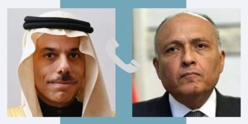 اتصال لوزير الخارجية مع وزير خارجية السعودية