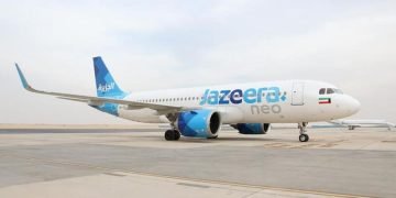 مطار سفنكس الدولى يستقبل أولى رحلات شركة طيران الجزيرة القادمة من الكويت