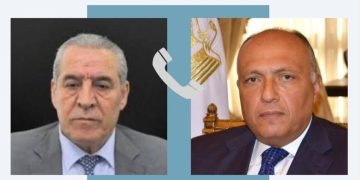 وزير الخارجية يتلقى اتصالاً هاتفياً من أمين سر اللجنة التنفيذية لمنظمة التحرير الفلسطينية