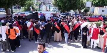 جامعة سوهاج تشهد أكبر حملة للتبرع بالدم دعماً للشعب الفلسطينى الشقيق والنعماني أول المتبرعين