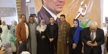 حفل تكريم حفظة القرآن الكريم وتأييد الرئيس عبد الفتاح السيسي رئيسا للجمهوريه بالفشن جنوب بني سويف.