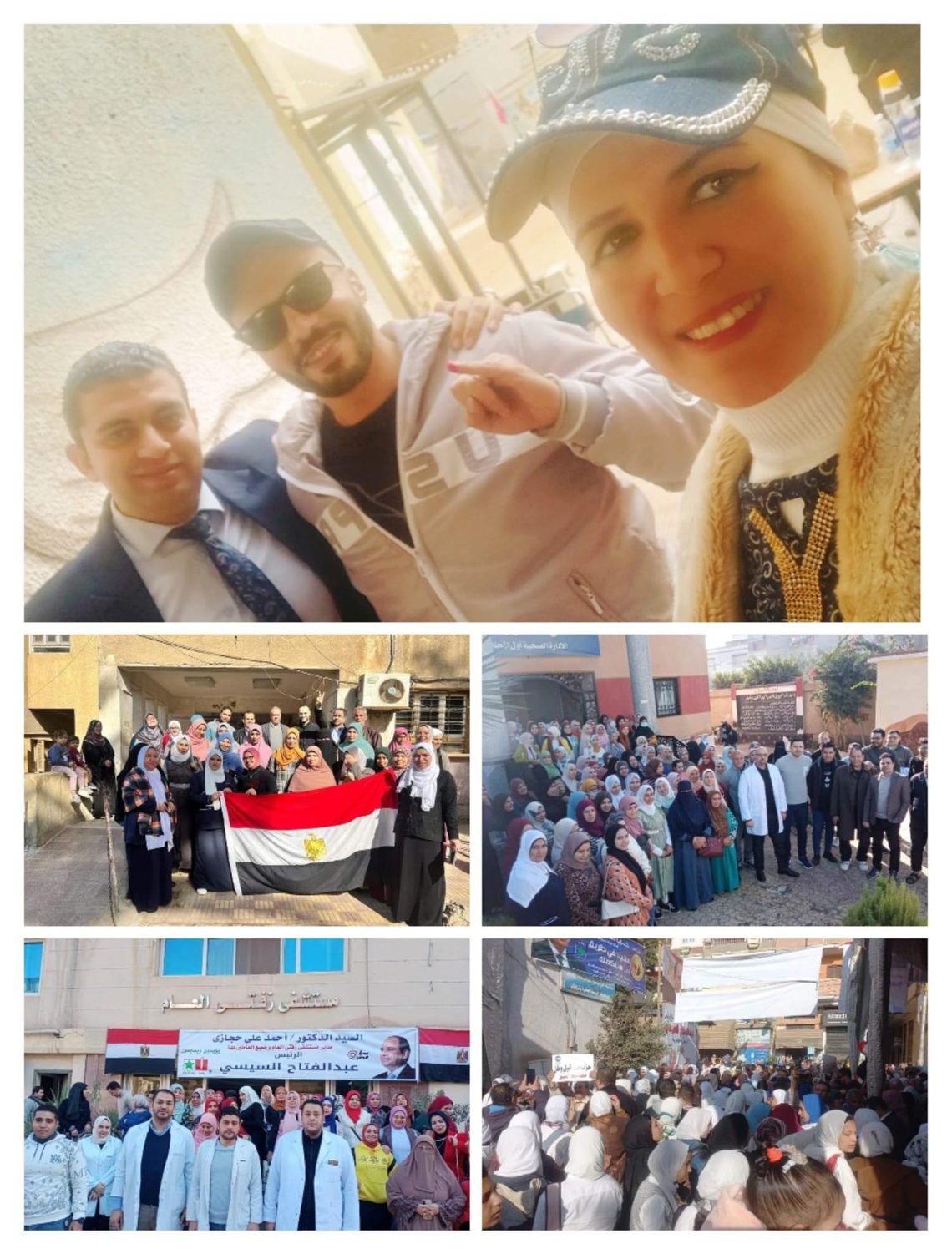 اول ايام انتخابات الرئاسه يشهد تجمعات حماسيه وإقبال وطني