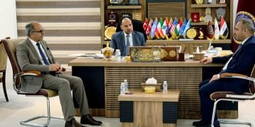 رئيس جامعة الفرات الأوسط التقنية تستقبل وفداً من جامعة جابر بن حيان الطبية والصيدلانية