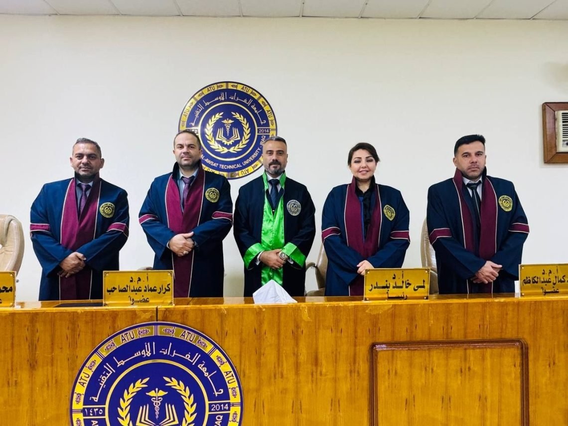 الكلية التقنية المسيب تناقش رسالة ماجستير حول تأثير إضافة الفلفل الحار والميثيونين لعليقة الدواجن في الصفات الإنتاجية والفسلجية والمناعية