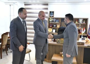 رئيس جامعة الفرات الأوسط التقنية يستقبل النائب أحمد مجيد متعب الشرماني