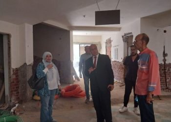 الاستعدادات النهائيه لوضع حجر أساس مشروع تطوير مركز التاهيل الشامل بالمنصورة