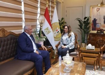 وزيرة التنمية المحلية تتابع مع محافظ الوادي الجديد تطورات الملفات التنموية والخدمية