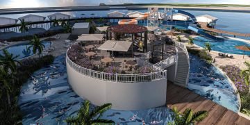 وزير الإسكان يتفقد أعمال التطوير ورفع الكفاءة الجارى والمخطط تنفيذها بمركز مارينا العلمين السياحى