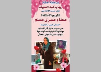 نقابة المعلمين بوسط الجيزة تكرم ” صفاء صبرى “