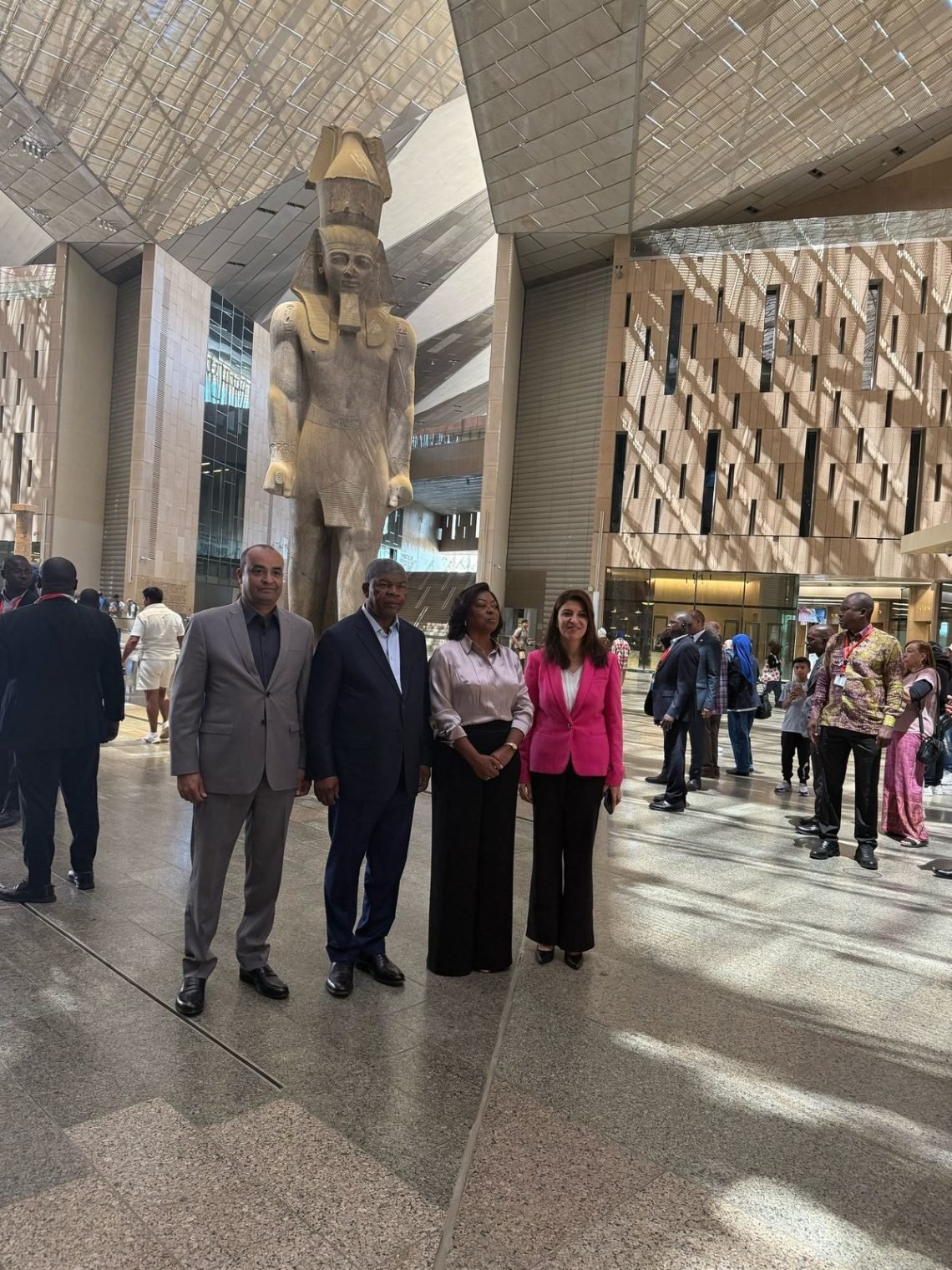 المتحف المصري الكبير يستقبل رئيس جمهورية أنجولا الرئيس الحالي للاتحاد الأفريقي