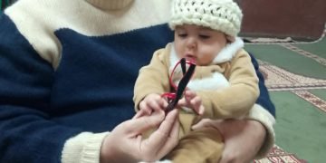 خديجة وأنا فى رحاب  مجمع اللغة العربية بالقاهرة