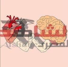 صراع  العقل والقلب    وقصيدة  ” لست قلبي “